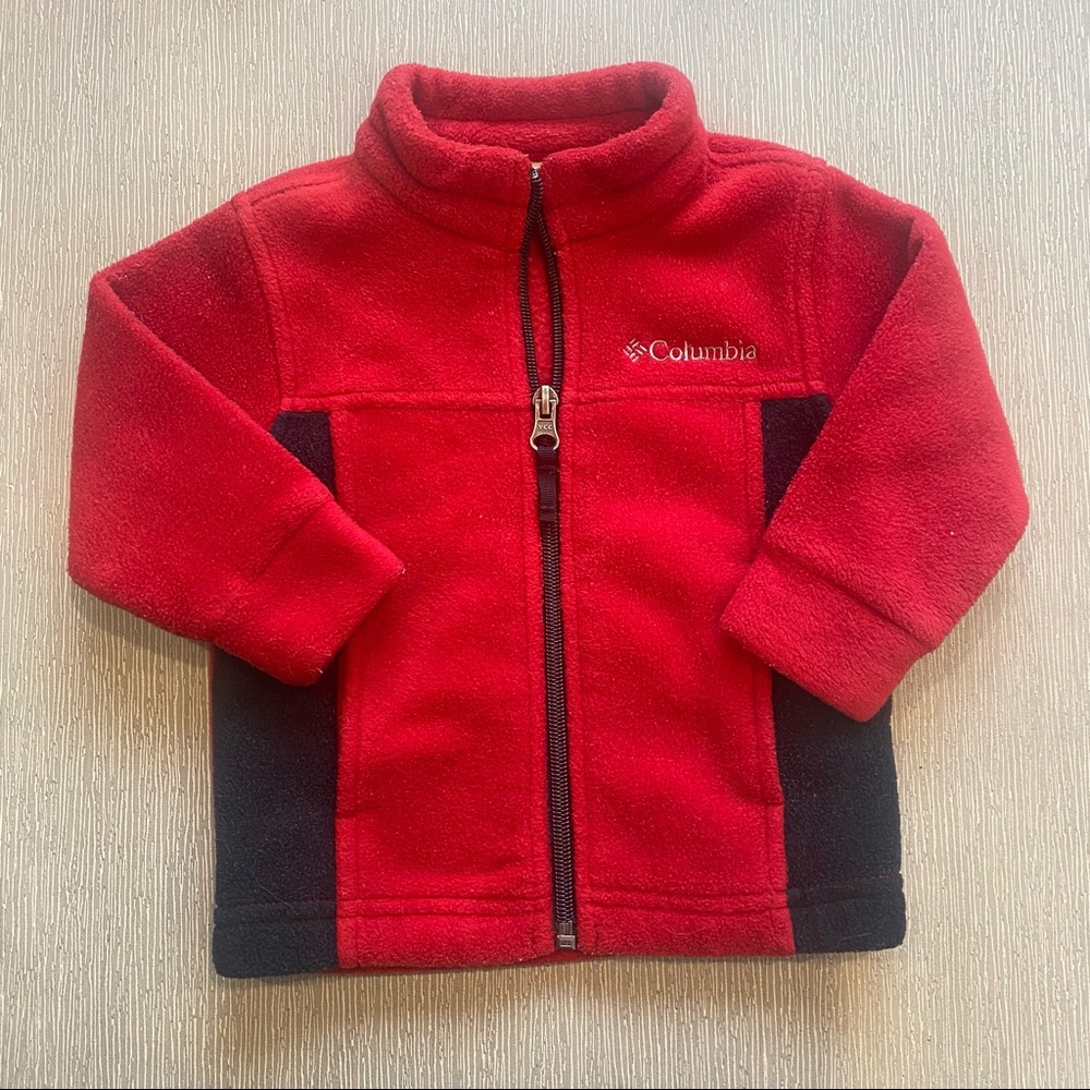 Kids Red Columbia Fleece Jacket/Coat - 6-12M